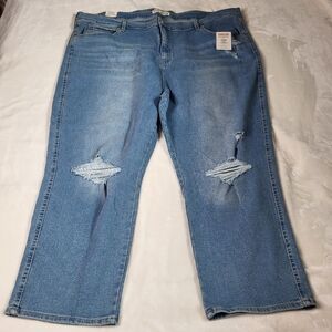 Levi's Heritage High Rise Distressed cropped ankle Jeans. Size 28W
